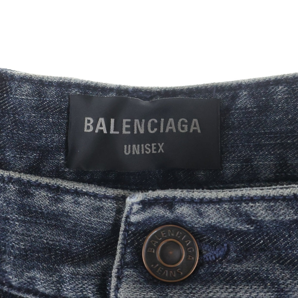 BALENCIAGA(バレンシアガ) 23AW DOUBLE FRONT WIDE LEG JEANS ダブルフロント ワイドレッグジーンズ デニムパンツ 767979 TNW65 インディゴ