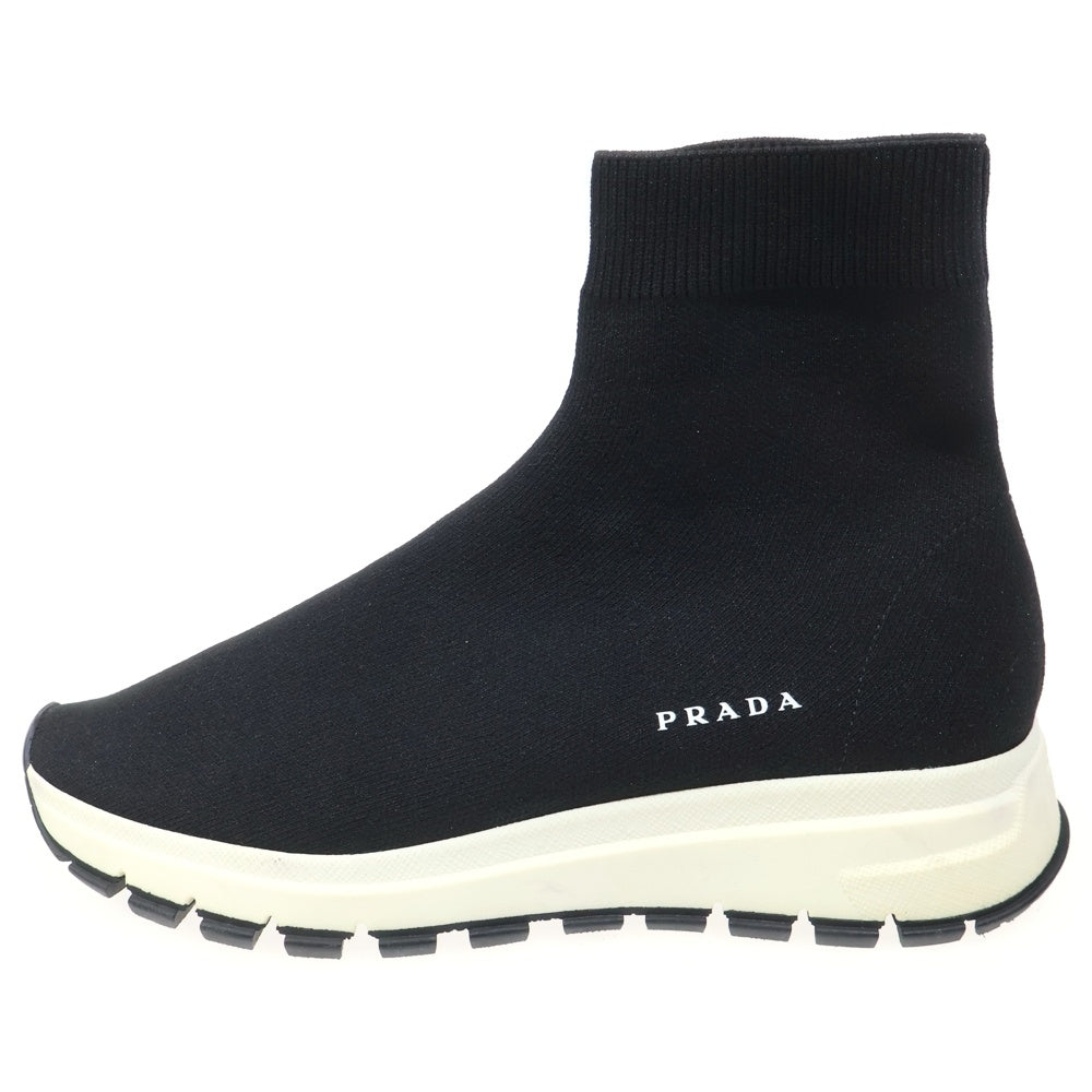 PRADA(プラダ) ロゴハイカットソックススニーカー 1T715L ブラック 36 レディース