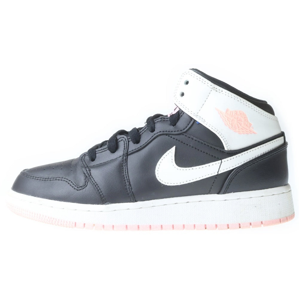 NIKE(ナイキ) GS AIR JORDAN 1 MID ARCTIC PUNCH 555112-061 エアジョーダン1 アークティックパンチ ミッドカットスニーカー ブラック/ホワイト US5Y/23.5cm レディース