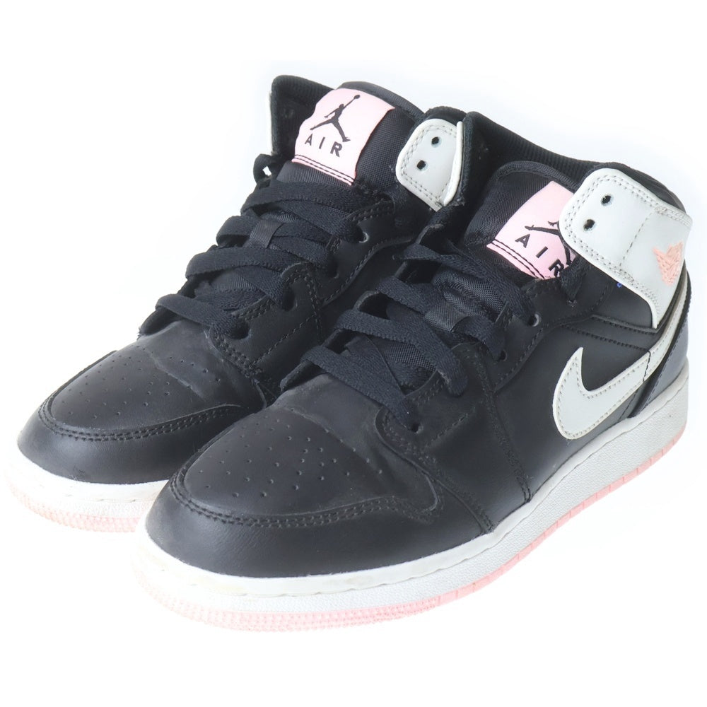 NIKE(ナイキ) GS AIR JORDAN 1 MID ARCTIC PUNCH 555112-061 エアジョーダン1 アークティックパンチ ミッドカットスニーカー ブラック/ホワイト US5Y/23.5cm レディース