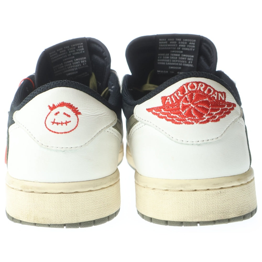 NIKE(ナイキ) ×TRAVIS SCOTT WMNS AIR JORDAN 1 LOW OG Medium Olive DZ4137-106 トラヴィススコット エアジョーダン1 ローカットスニーカー US10.5/27.5cm オリーヴ