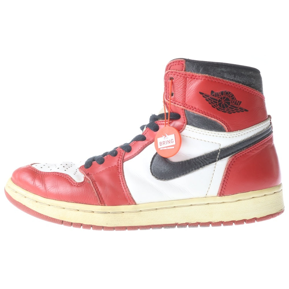 NIKE(ナイキ) 【観賞用 1994年製】 AIR JORDAN 1 CHICAGO 130207-101 エアジョーダン1 シカゴ ハイカットスニーカー レッド/ホワイト/ブラック US10.5/28.5cm
