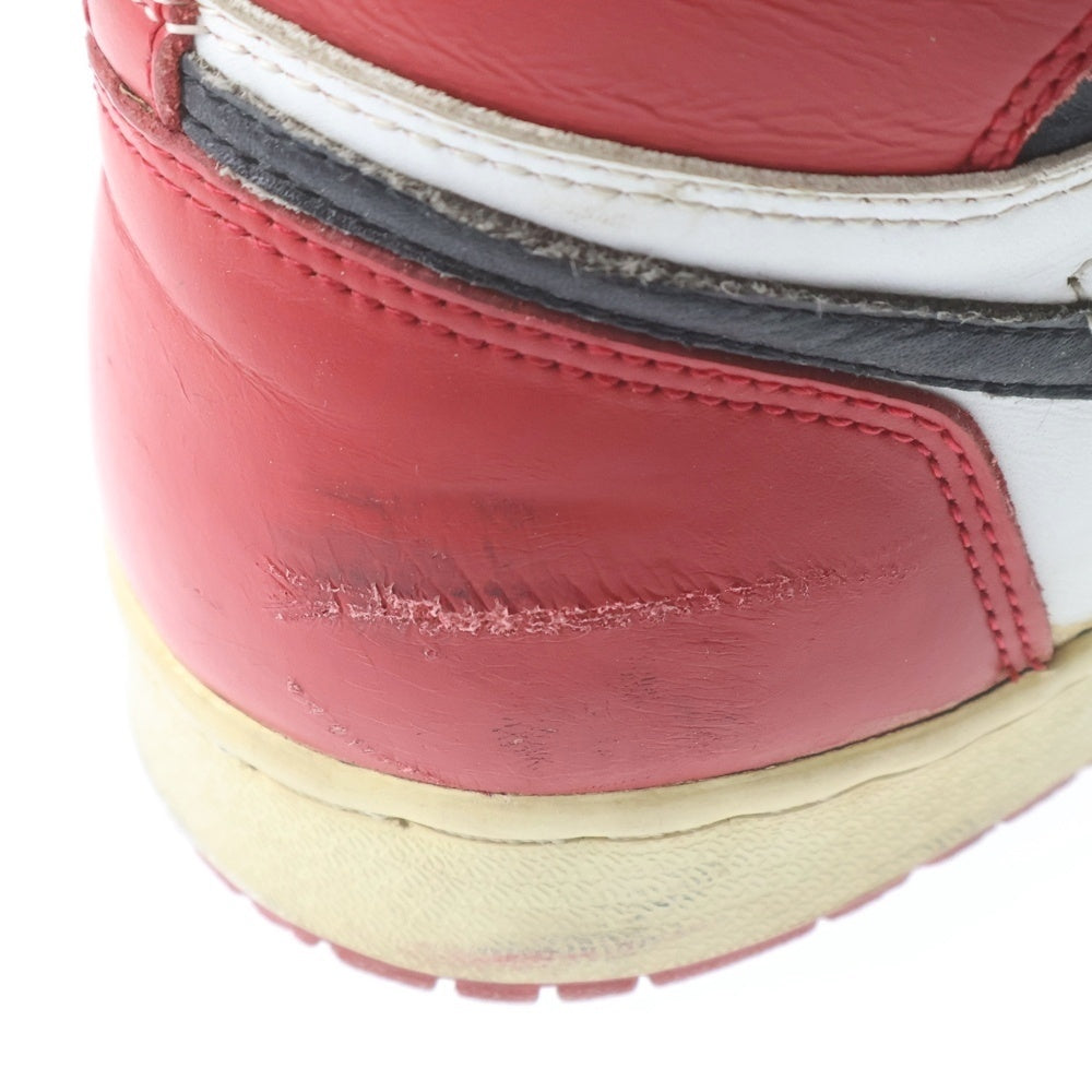 NIKE(ナイキ) 【観賞用 1994年製】 AIR JORDAN 1 CHICAGO 130207-101 エアジョーダン1 シカゴ ハイカットスニーカー レッド/ホワイト/ブラック US10.5/28.5cm