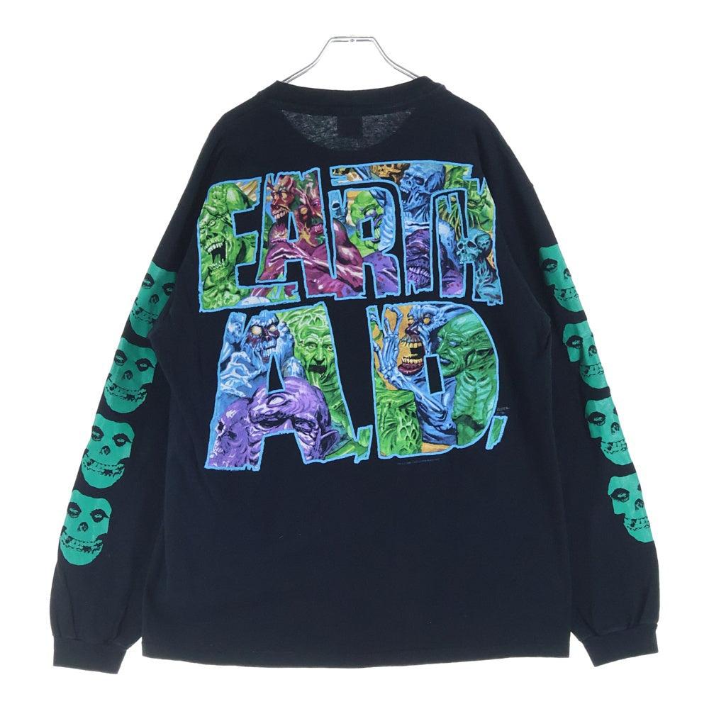 VINTAGE(ヴィンテージ) 90s Misfits Earth A.D. L/S Tee ミスフィッツ アース プリント長袖Tシャツ ブラック