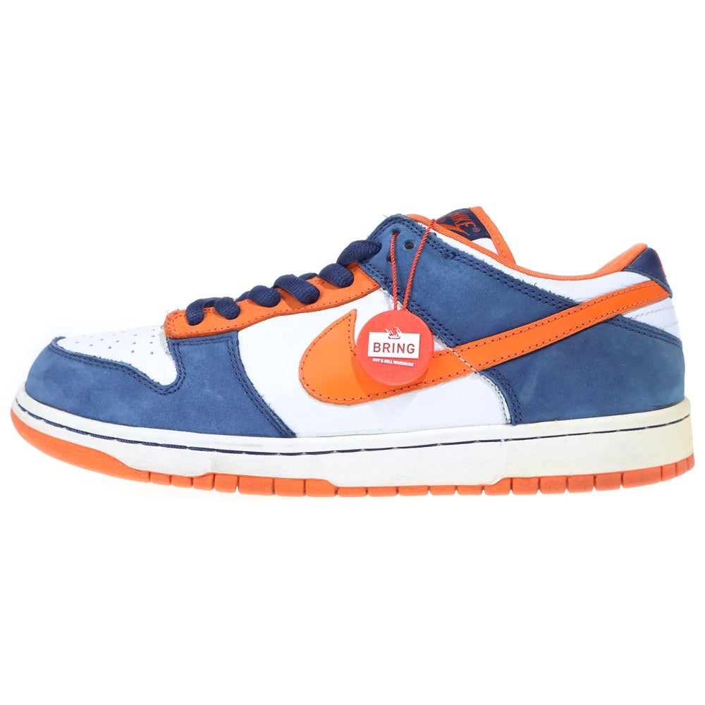 NIKE SB(ナイキエスビー) 【観賞用2003年製】DUNK LOW BRONCOS 304292-184 ダンク ブロンコス ローカットスニーカー US10.5/28.5cm ネイビー/オレンジ/ホワイト