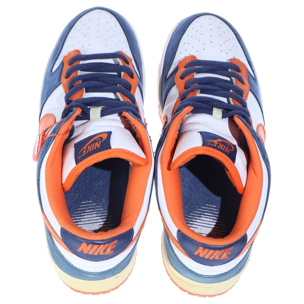 NIKE SB(ナイキエスビー) 【観賞用2003年製】DUNK LOW BRONCOS 304292-184 ダンク ブロンコス ローカットスニーカー US10.5/28.5cm ネイビー/オレンジ/ホワイト