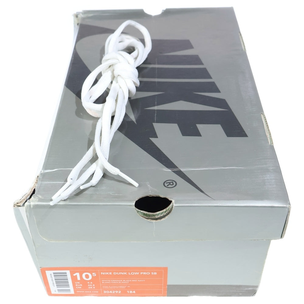 NIKE SB(ナイキエスビー) 【観賞用2003年製】DUNK LOW BRONCOS 304292-184 ダンク ブロンコス ローカットスニーカー US10.5/28.5cm ネイビー/オレンジ/ホワイト
