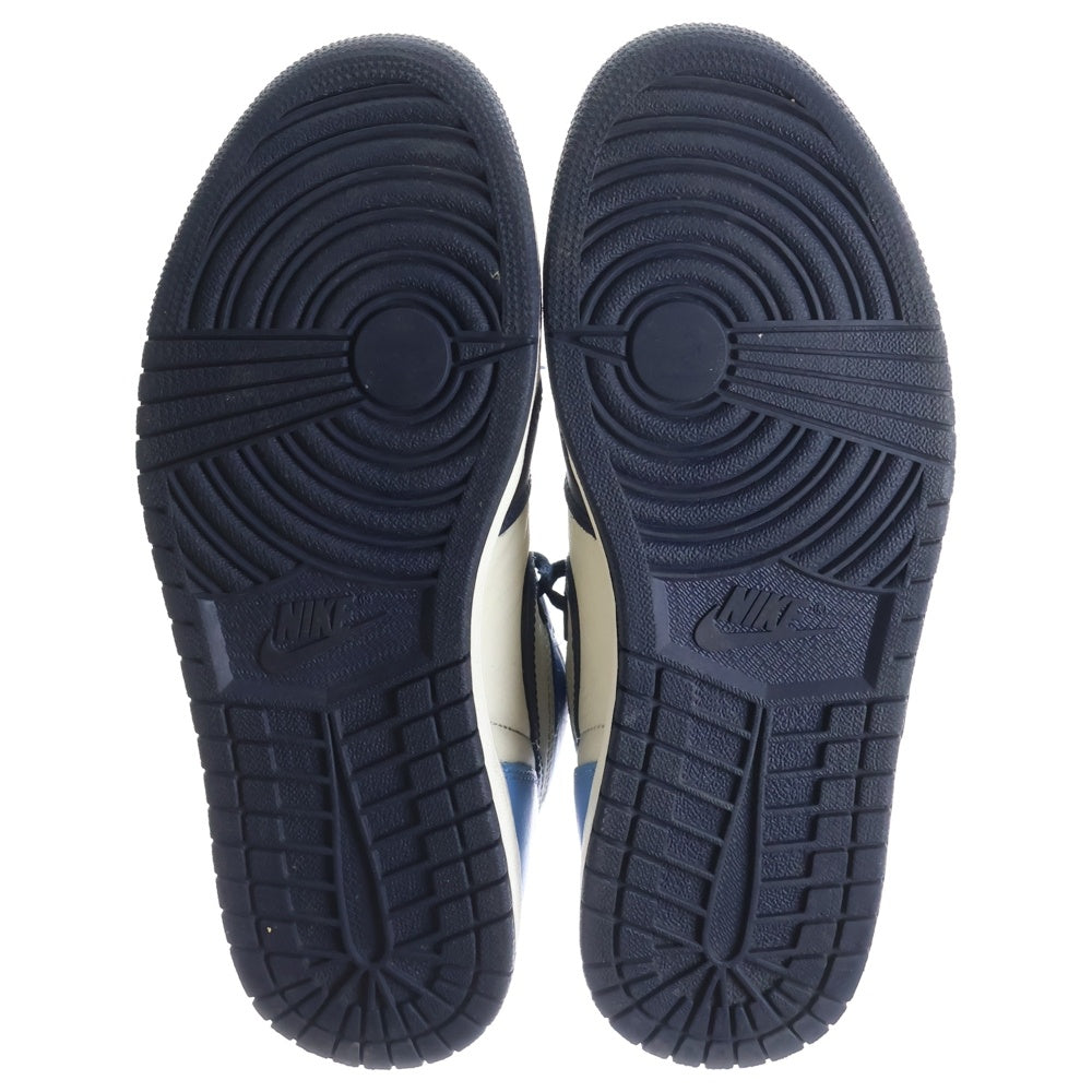 NIKE(ナイキ) AIR JORDAN1 RETRO HIGH OG OBSIDIAN UNIVERSITY BLUE 555088-140 エアジョーダン1 レトロ オブシディアン ハイカットスニーカー US9/27.0cm ホワイト/ブルー