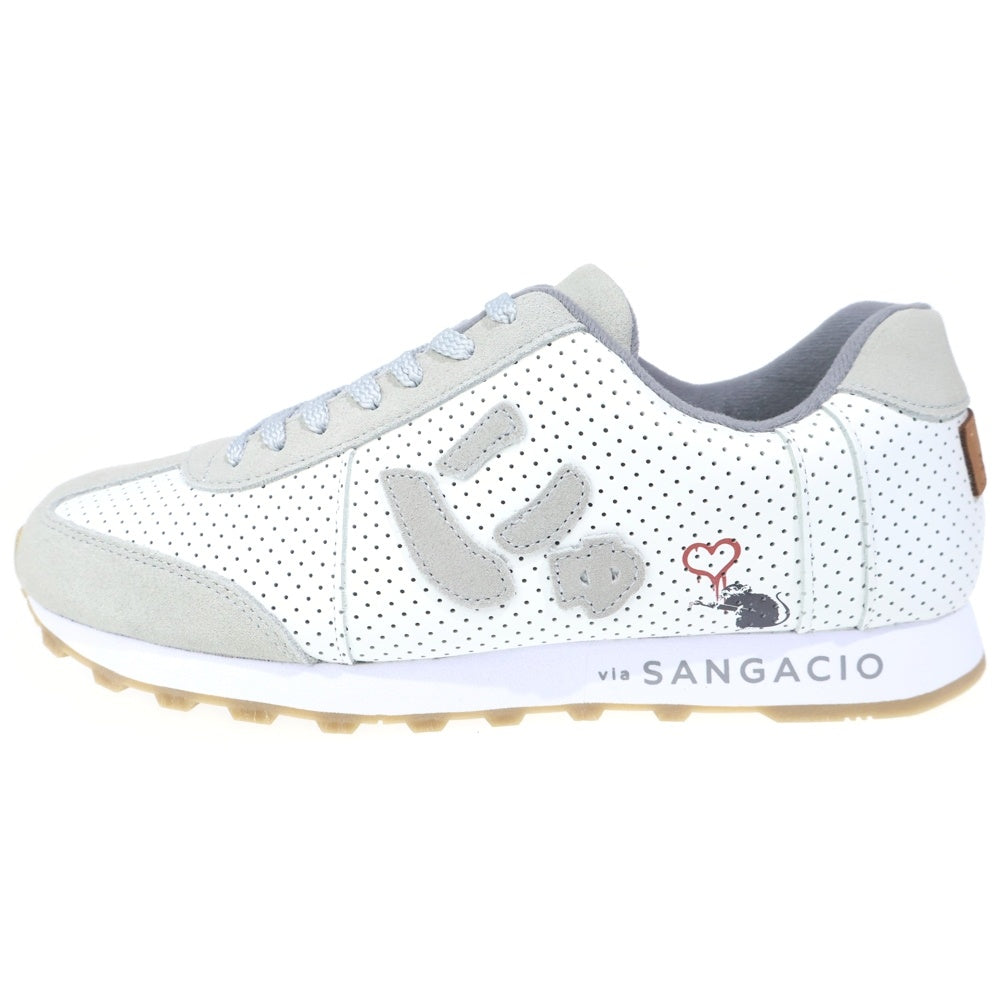 Sangacio(サンガッチョ) ×BRANDALISED ブランダライズド バンクシー ローカットスニーカー US10/28.0cm ホワイト