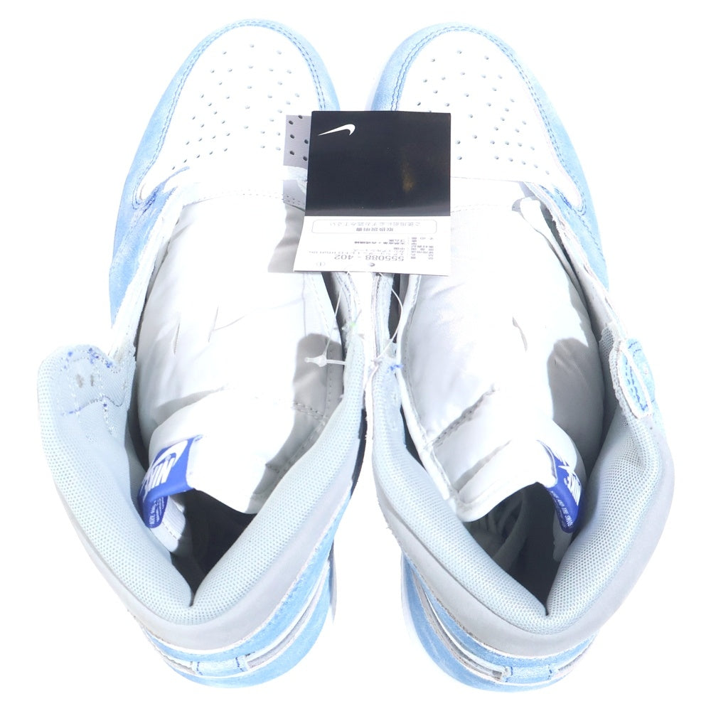 NIKE(ナイキ) AIR JORDAN 1 HIGH OG HYPER ROYAL 555088-402 エアジョーダン1 ハイパーロイヤル ハイカットスニーカー ホワイト/ブルー US9.5/27.5cm