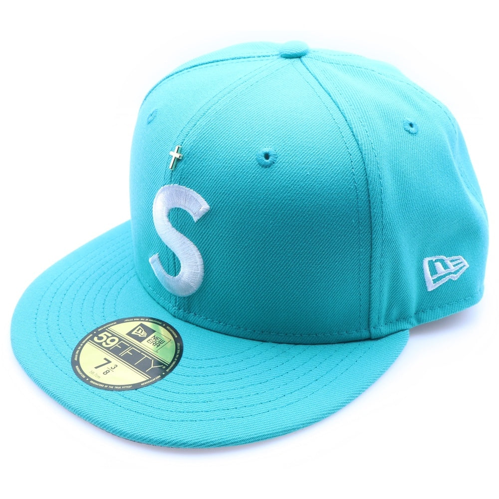 SUPREME(シュプリーム) 24SS ×NEW ERA Gold Cross S Logo Sロゴ 6パネル ベースボールキャップ 帽子 ライトブルー