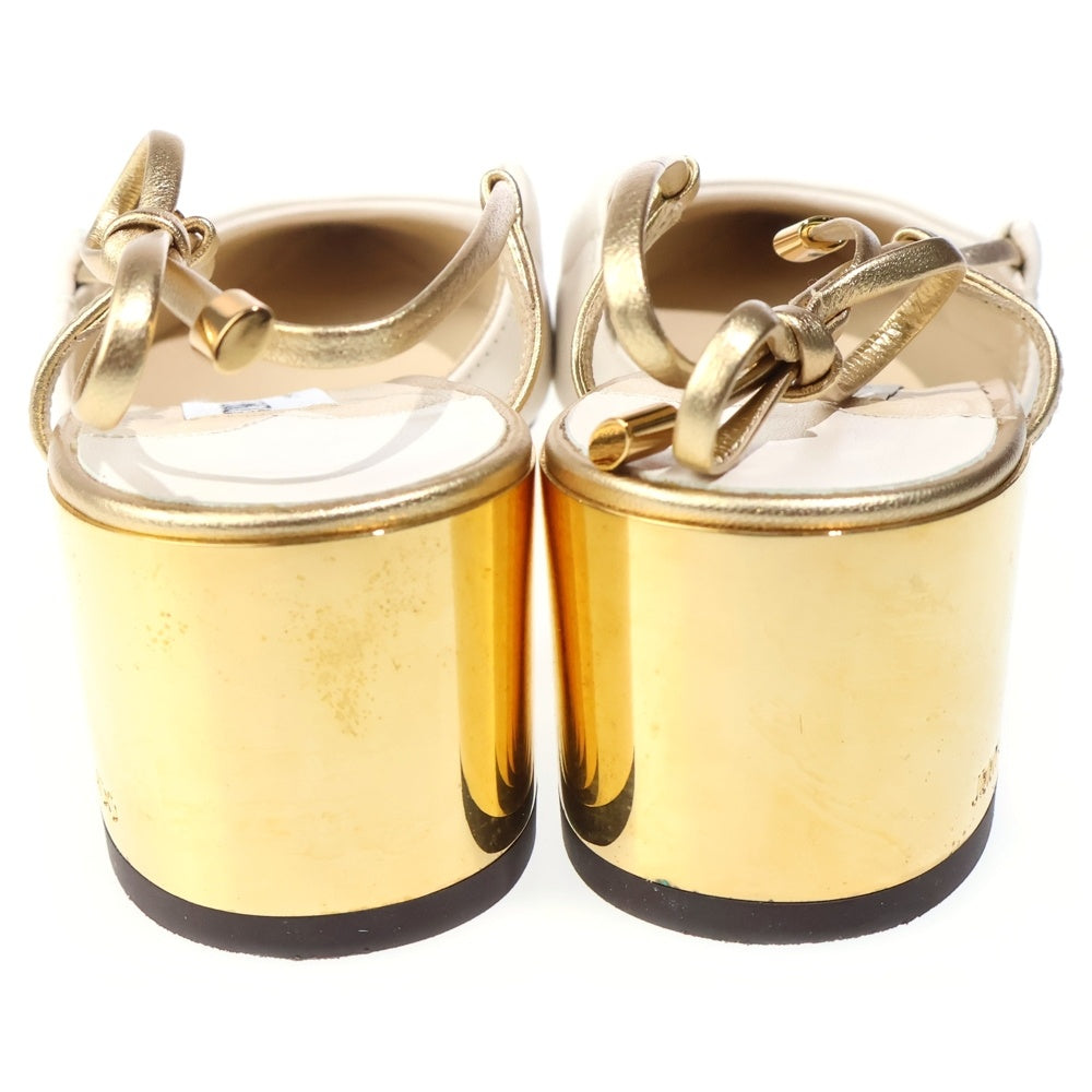 JIMMY CHOO(ジミーチュウ) LEWIS ポインテッド トゥヒールサンダル クリーム レディース