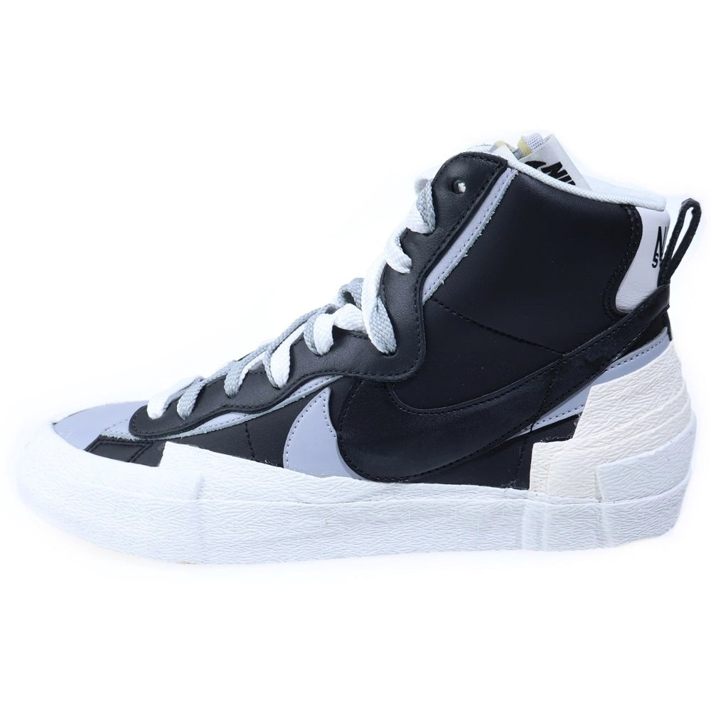 NIKE(ナイキ) ×SACAI BLAZER MID BV0072-002 サカイ ブレザー ミッドカットスニーカー US10.5/28.5cm ブラック/ホワイト
