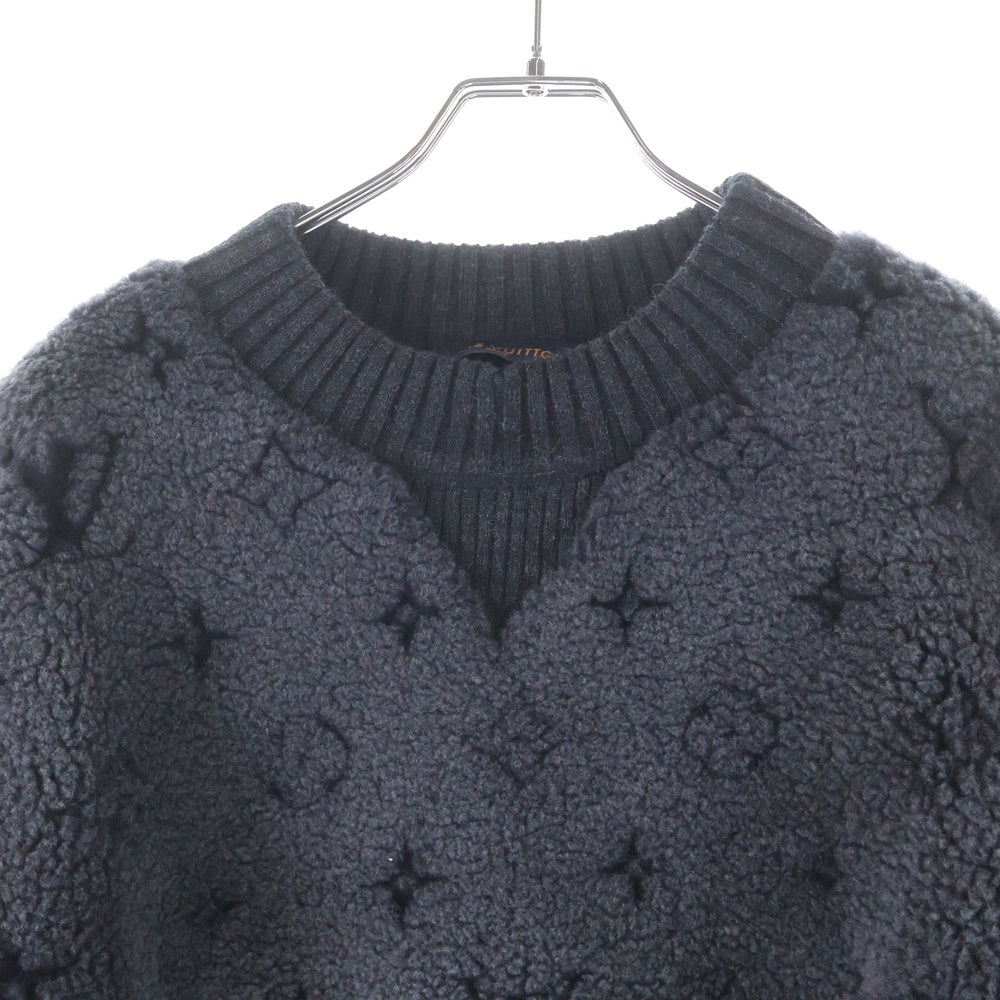 LOUIS VUITTON(ルイヴィトン) モノグラム シャーリングボアクルーネックスウェットトレーナー HHL77WRDA グレー