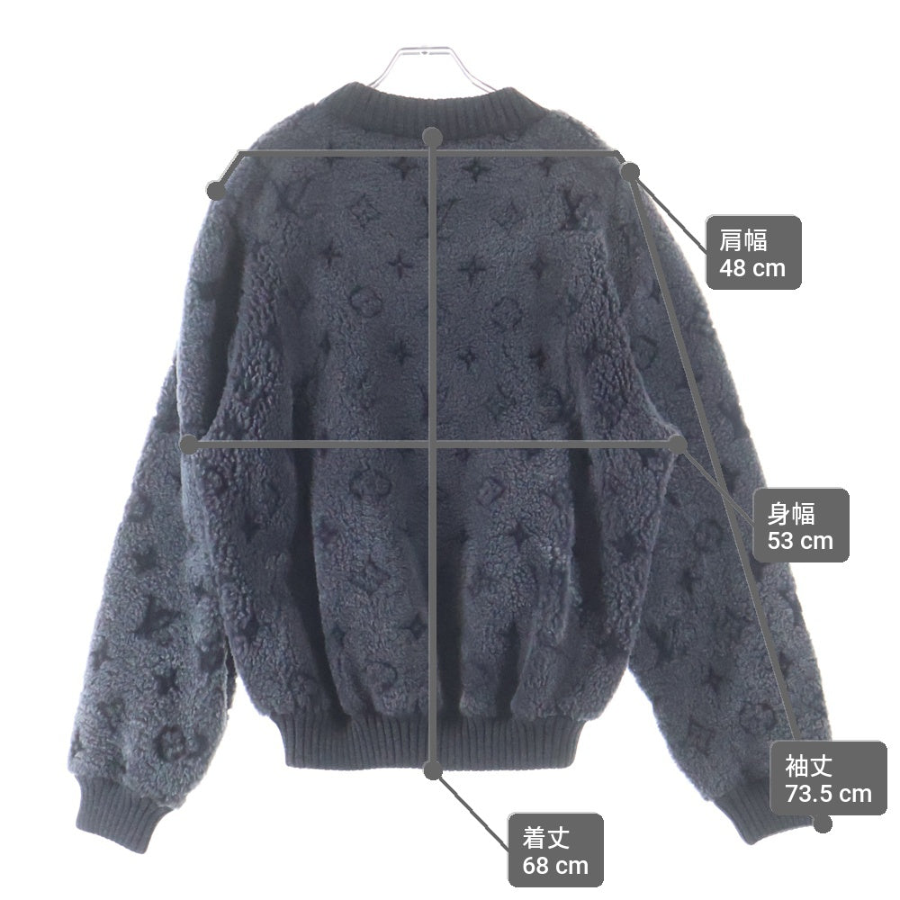 LOUIS VUITTON(ルイヴィトン) モノグラム シャーリングボアクルーネックスウェットトレーナー HHL77WRDA グレー