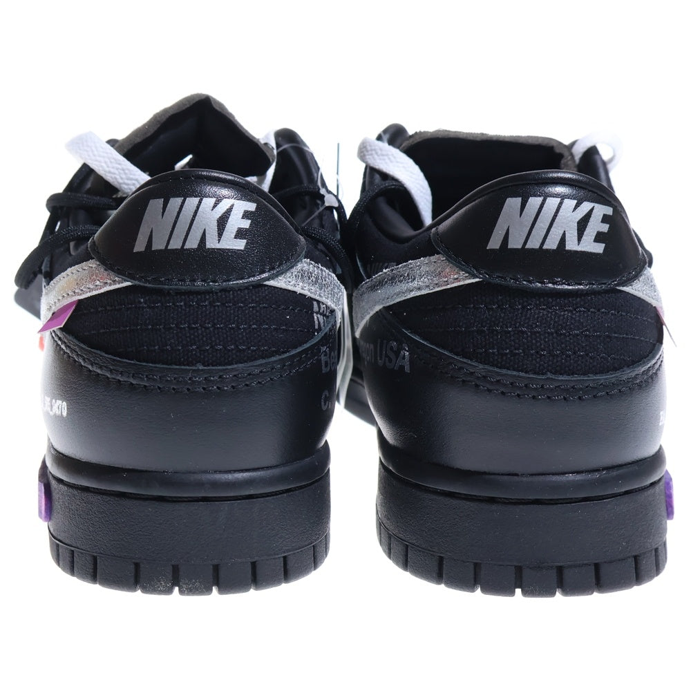 NIKE(ナイキ) ×OFF-WHITE DUNK LOW 1 of 50 BLACK DM1602-001 50×オフホワイト ダンク ローカットスニーカー ロット50 US9.5/27.5cm ブラック