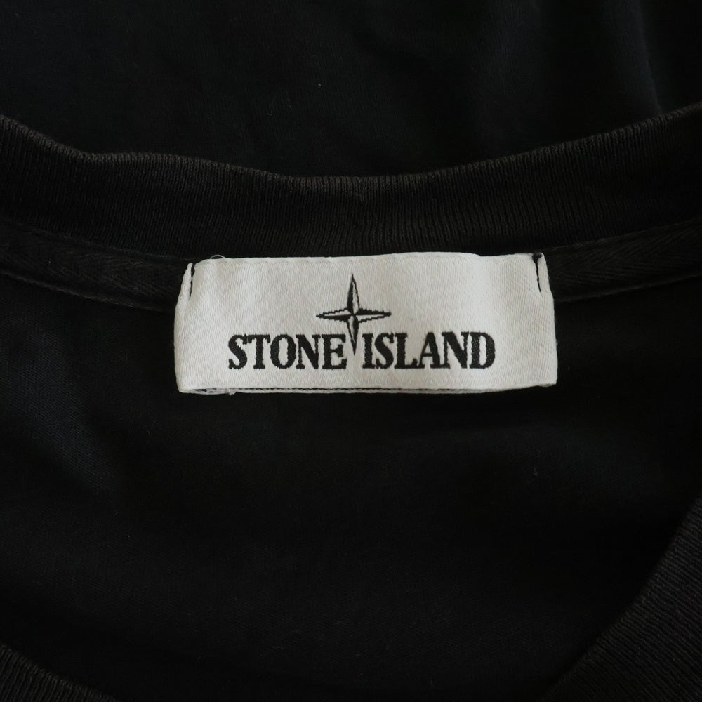 STONE ISLAND(ストーンアイランド) 胸パッチロゴ長袖Tシャツ ブラック