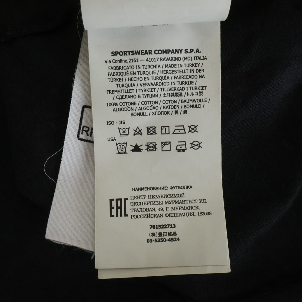 STONE ISLAND(ストーンアイランド) 胸パッチロゴ長袖Tシャツ ブラック