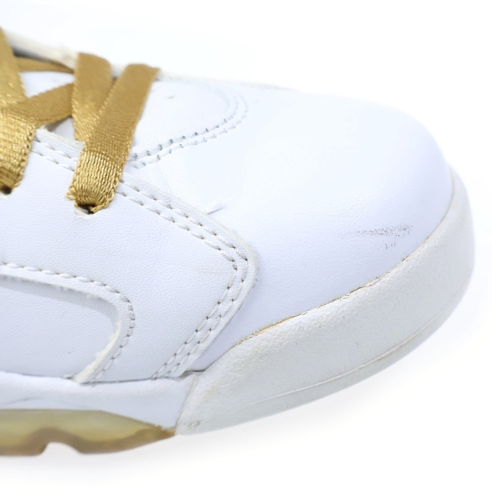 NIKE(ナイキ) 【観賞用2012年製】AIR JORDAN 6 RETRO GMP 384664-135 エアジョーダン1 ゴールドメダルパック ハイカットスニーカー US10/28.0cm ホワイト/ゴールド