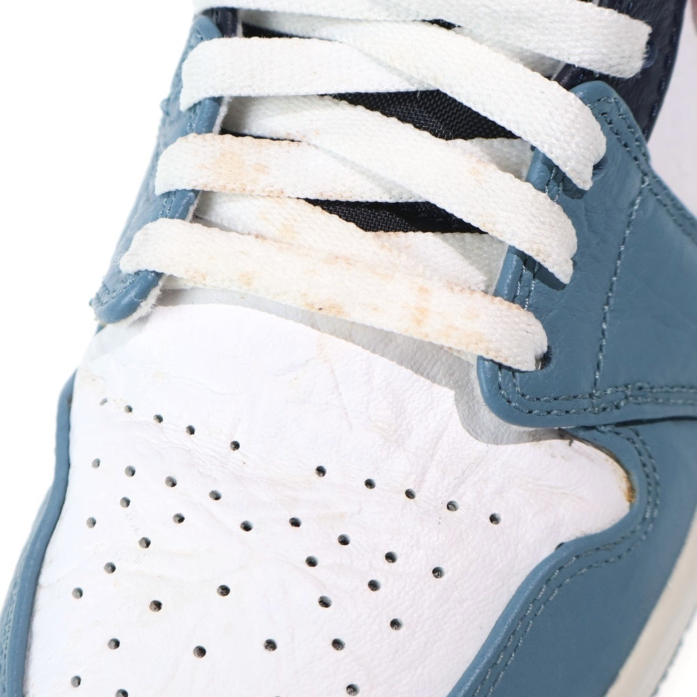 NIKE(ナイキ) ×FACETASM AIR JORDAN 1 MID CU2802-100 ファセッタズム エアジョーダン1 ミッドカットスニーカー US8.5/26.5cm ホワイト/ブルー