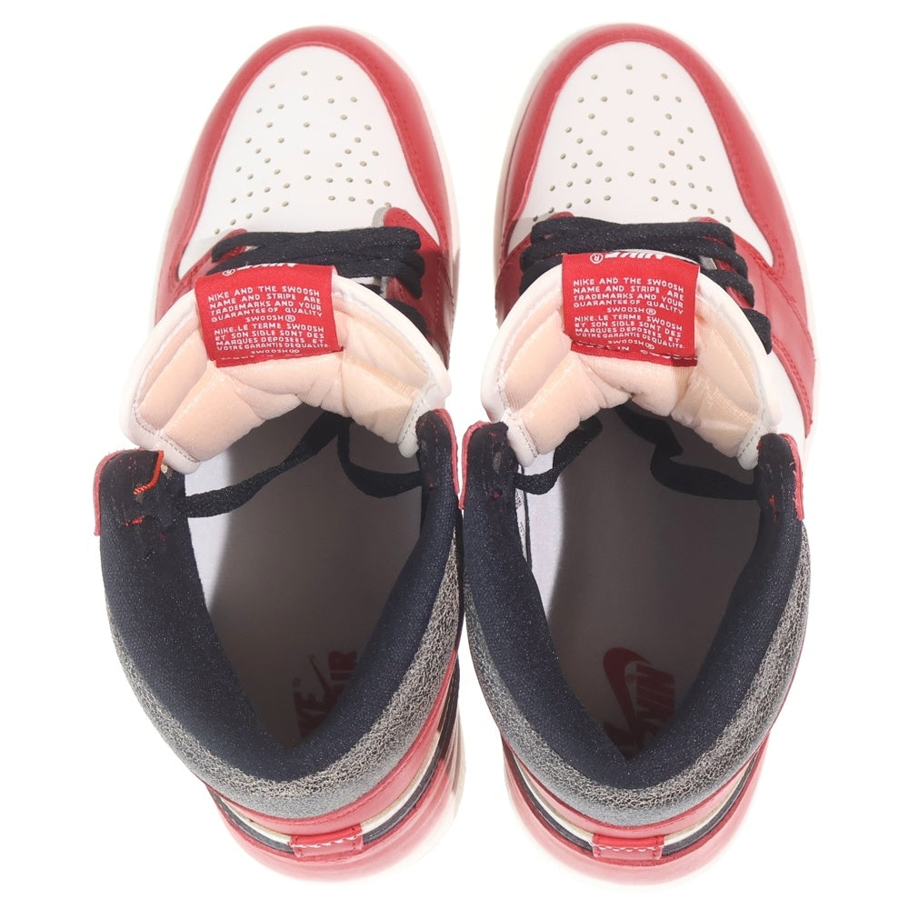 NIKE(ナイキ) AIR JORDAN 1 HIGH OG CHICAGO LOST & FOUND DZ5485-612 エアジョーダン1 シカゴ ロスト&ファウンド ハイカットスニーカー US9.5/27.5cm ホワイト/レッド