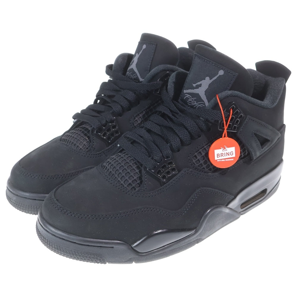 NIKE(ナイキ) AIR JORDAN 4 BLACK CAT FV5029‐010 エアジョーダン4 ブラックキャット ハイカットスニーカー US9.5/27.5cm ブラック