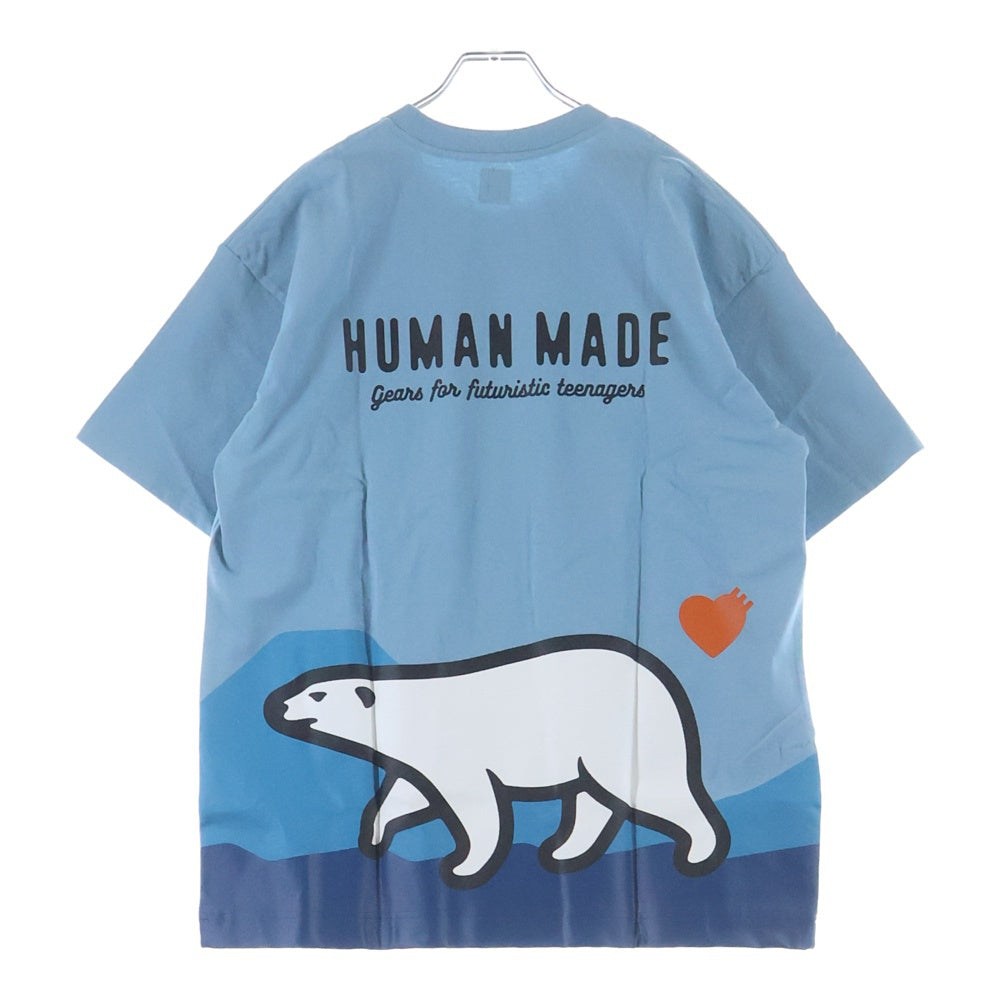 HUMAN MADE(ヒューマンメイド) Polar Bear ポウラーベア 半袖Tシャツ コットン ブルー