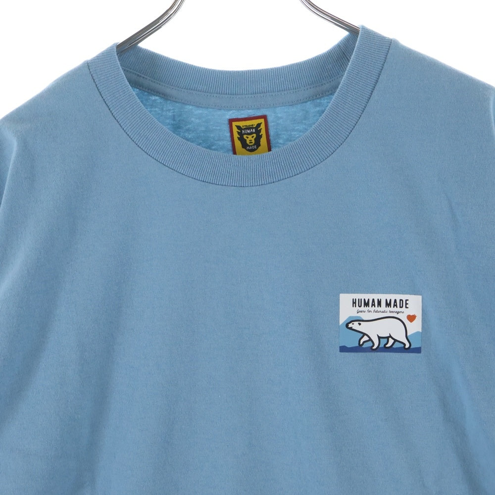 HUMAN MADE(ヒューマンメイド) Polar Bear ポウラーベア 半袖Tシャツ コットン ブルー
