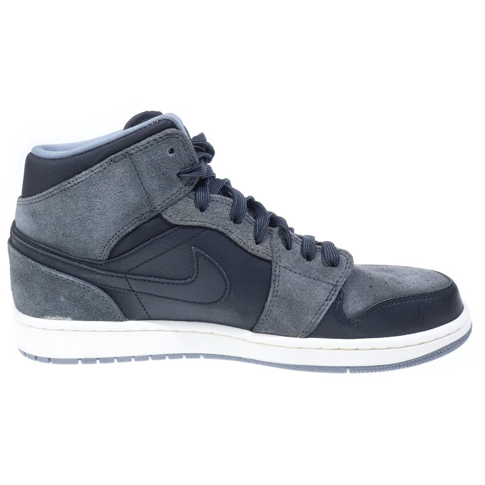 NIKE(ナイキ) AIR JORDAN 1 MID ANTHRACITE 554724-018 エアジョーダン1 アンスラサイト ミッドカットスニーカー US10/28.0cm ブラック/グレー