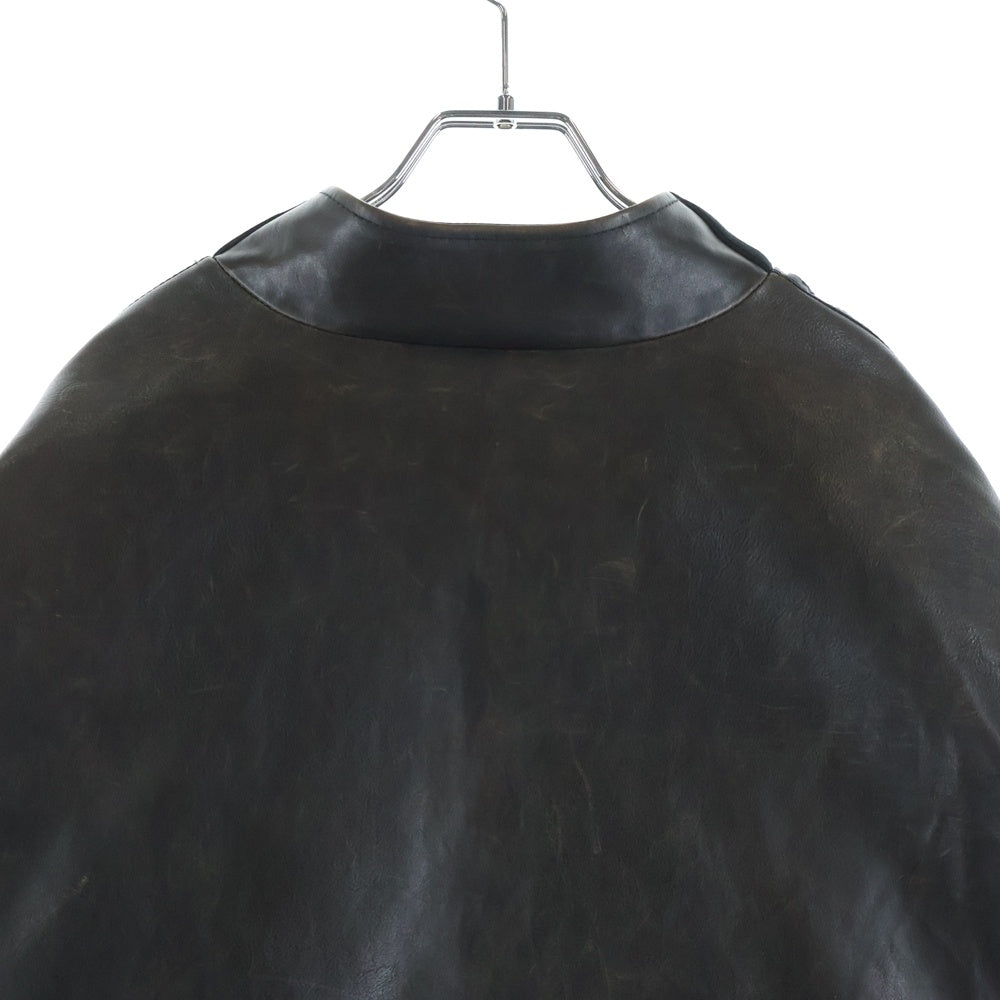 BALENCIAGA(バレンシアガ) 袖レザー切り替えMA-1ナイロンボンバージャケット 515784 TYH91 ブラック