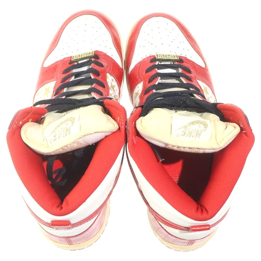 NIKE SB(ナイキエスビー) 【観賞用2003年製】×DUNK HIGH PRO 307385-161 シュプリーム ダンク ハイカットスニーカー US10.5/28.5cm レッド/ホワイト