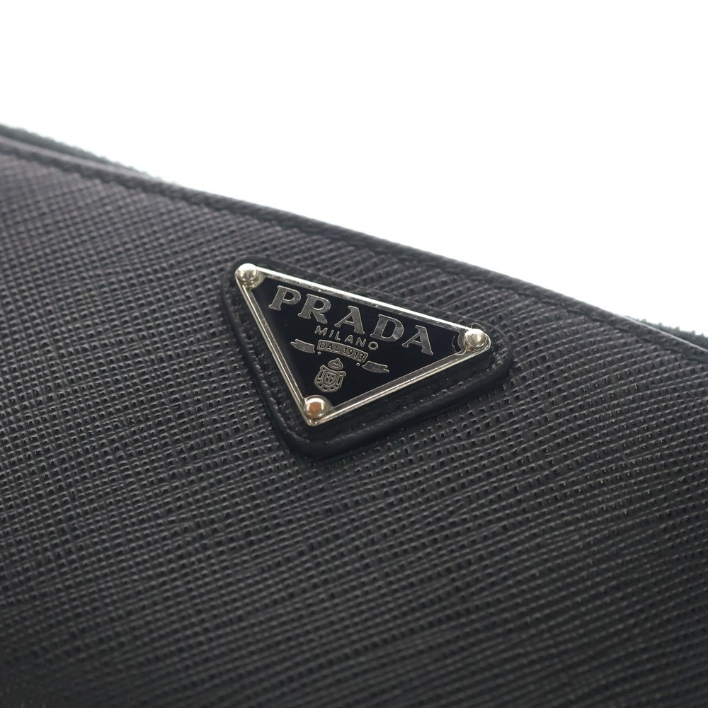 PRADA(プラダ) サフィアーノ トライアングル レザー カードケース 2MC086 ブラック