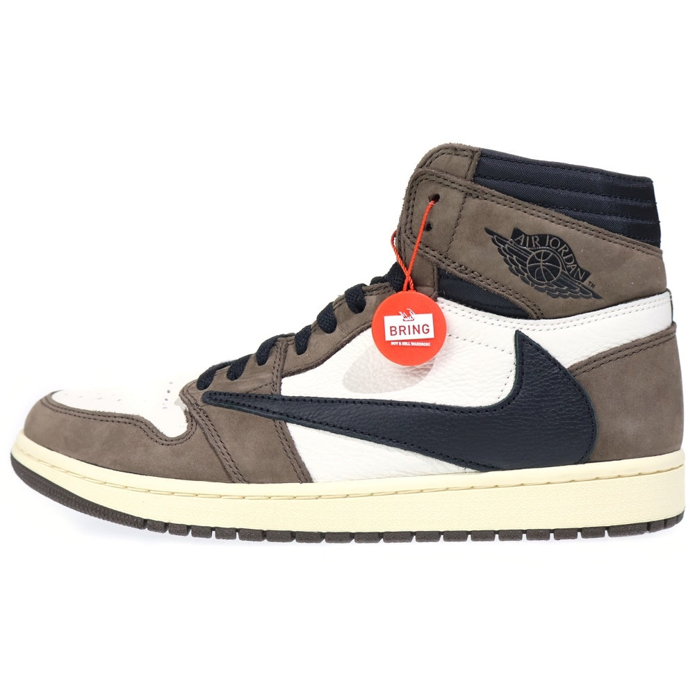 NIKE(ナイキ) ×TRAVIS SCOTT AIR JORDAN 1 RETRO HIGH OG TS SP トラヴィススコット エアジョーダン1 レトロ ダークモカ ハイカットスニーカー US10.5/28.5cm CD4487-100