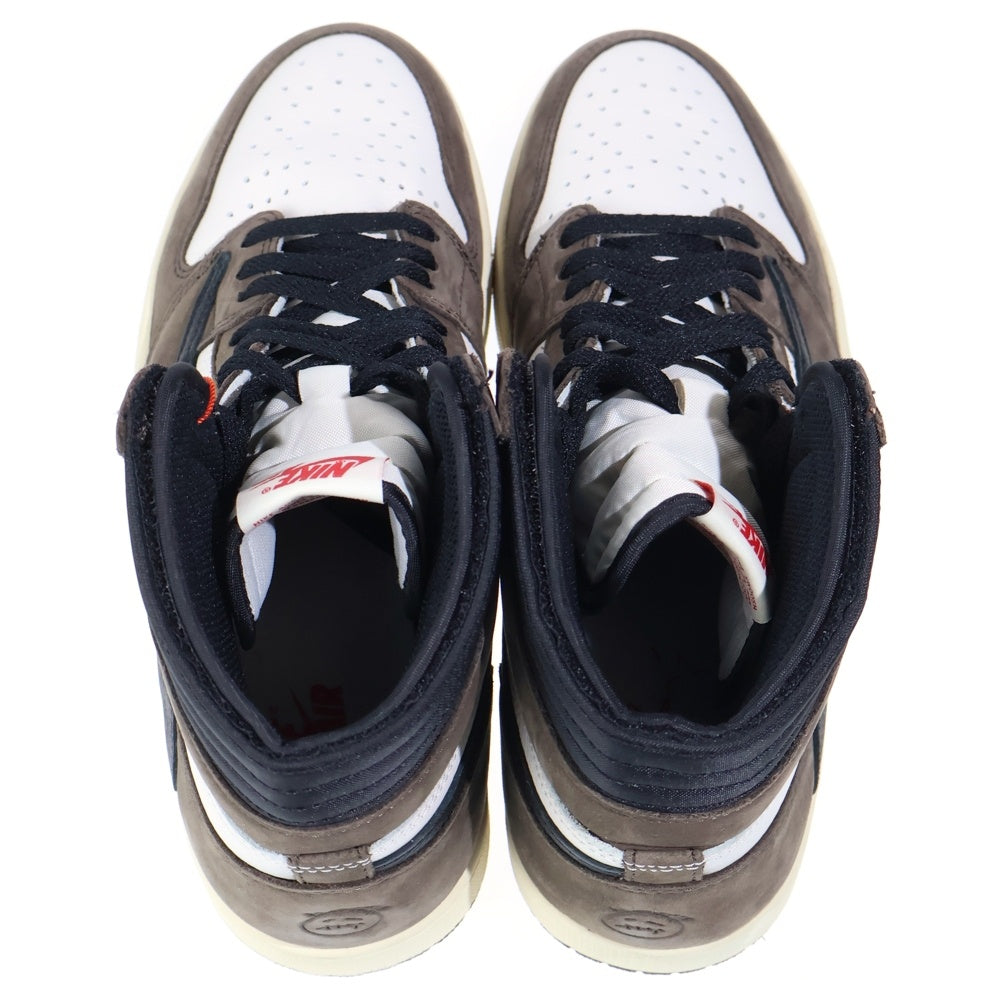 NIKE(ナイキ) ×TRAVIS SCOTT AIR JORDAN 1 RETRO HIGH OG TS SP トラヴィススコット エアジョーダン1 レトロ ダークモカ ハイカットスニーカー US10.5/28.5cm CD4487-100