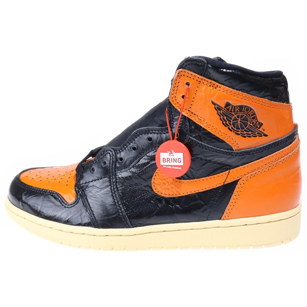 NIKE(ナイキ) AIR JORDAN1 RETRO HIGH OG 555088-028 エアジョーダン1 シャッタード バックボード3.0 ハイカットスニーカー US9.5/27.5cm オレンジ