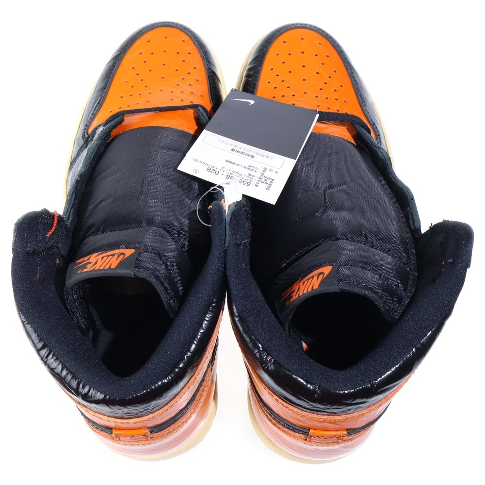 NIKE(ナイキ) AIR JORDAN1 RETRO HIGH OG 555088-028 エアジョーダン1 シャッタード バックボード3.0 ハイカットスニーカー US9.5/27.5cm オレンジ