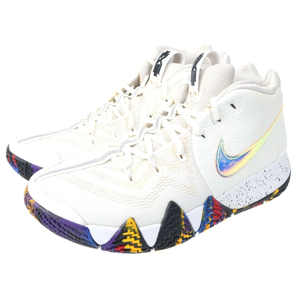 NIKE(ナイキ) KYRIE 4 NCAA 943807-104 カイリー 4 ハイカットスニーカー US9/27.0cm ホワイト