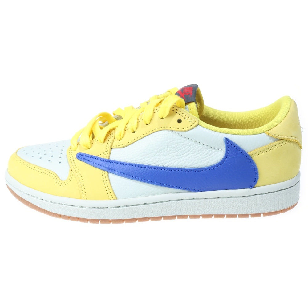 NIKE(ナイキ) ×TRAVIS SCOTT WMNS AIR JORDAN 1 RETRO LOW OG CANARY DZ4137-700 トラヴィススコット ウィメンズ エアジョーダン1 ローカットスニーカー US9.5/26.5cm レディース