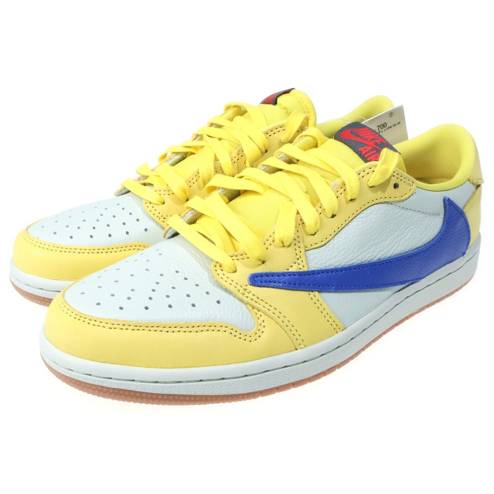 NIKE(ナイキ) ×TRAVIS SCOTT WMNS AIR JORDAN 1 RETRO LOW OG CANARY DZ4137-700 トラヴィススコット ウィメンズ エアジョーダン1 ローカットスニーカー US9.5/26.5cm レディース