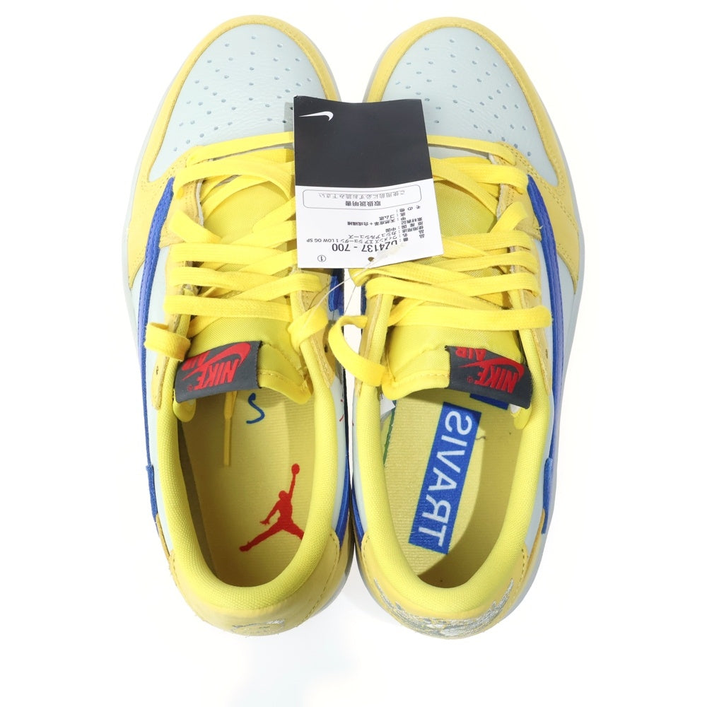 NIKE(ナイキ) ×TRAVIS SCOTT WMNS AIR JORDAN 1 RETRO LOW OG CANARY DZ4137-700 トラヴィススコット ウィメンズ エアジョーダン1 ローカットスニーカー US9.5/26.5cm レディース