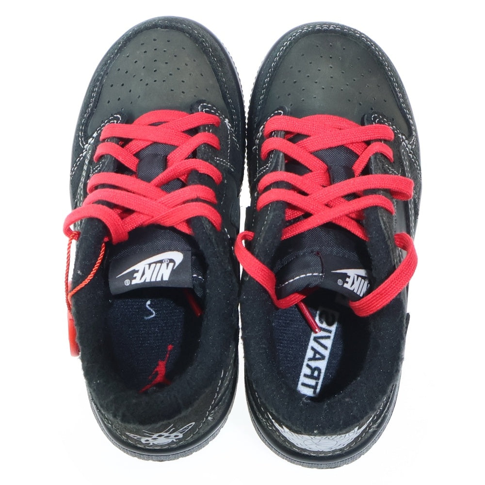 NIKE(ナイキ) ×TRAVIS SCOTT TD AIR JORDAN 1 LOW BLACK PHANTOM DO5441-001 ブラックファントム ローカットスニーカー 9C/15.0cm ブラック