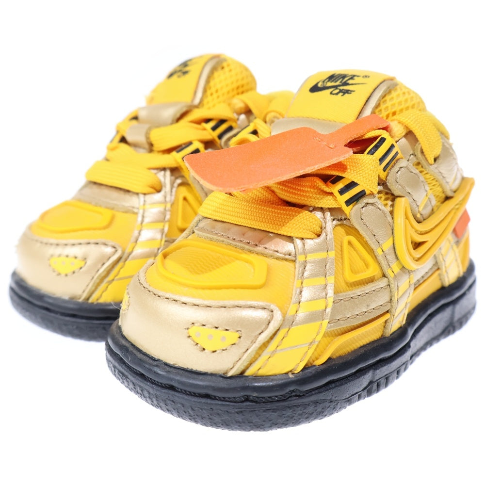 NIKE(ナイキ) ×OFF-WHITE TD AIR RUBBER DUNK CW7444-700 オフホワイト エアラバーダンク ユニバーシティゴールド ローカットスニーカー US2C/8.0cm イエロー キッズ