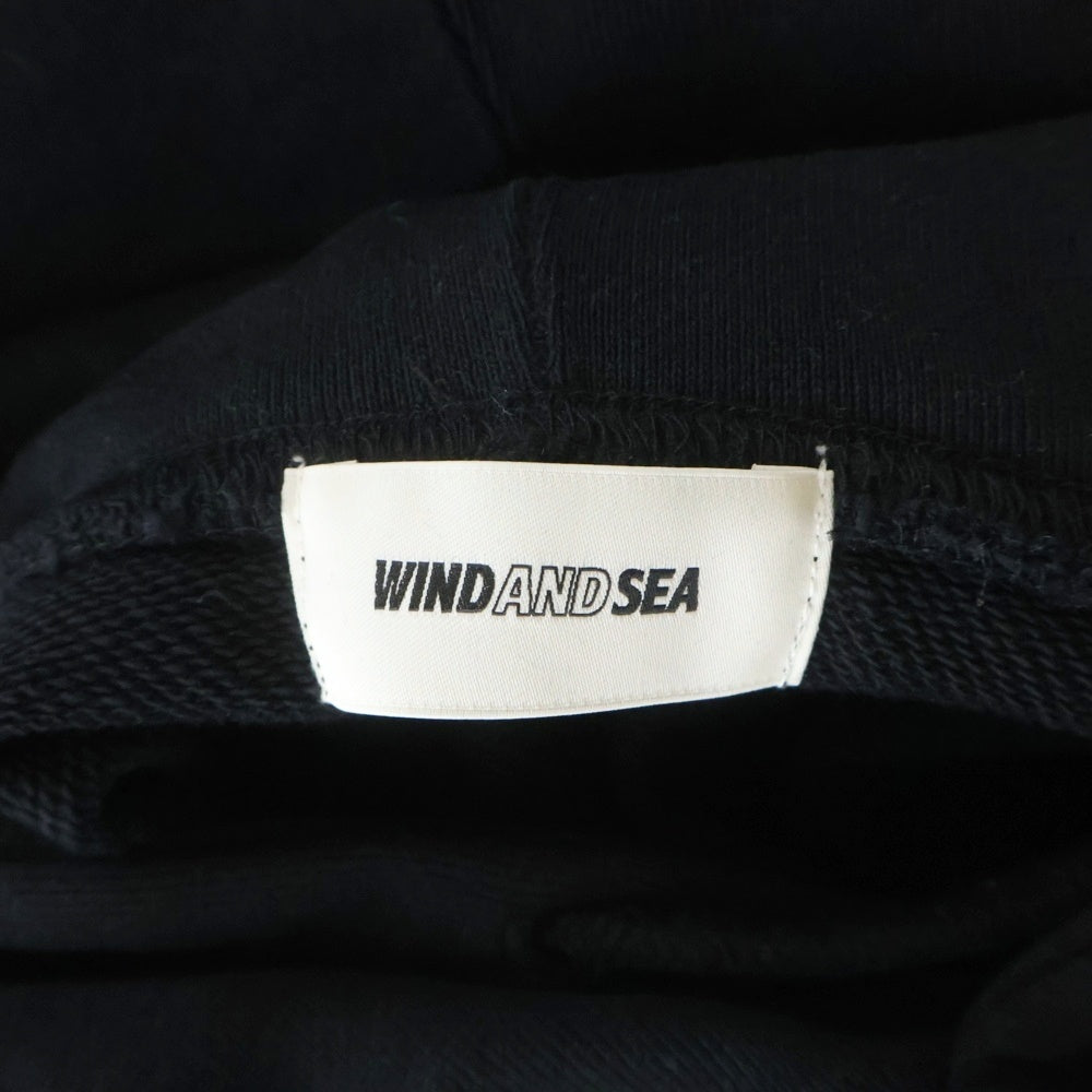 WIND AND SEA(ウィンダンシー) OG LOGO HOODIE SWEATSHIRT ロゴ スウェットプルオーバーパーカー WDS-O-OHP-26-Q2-CS-01 ブラック