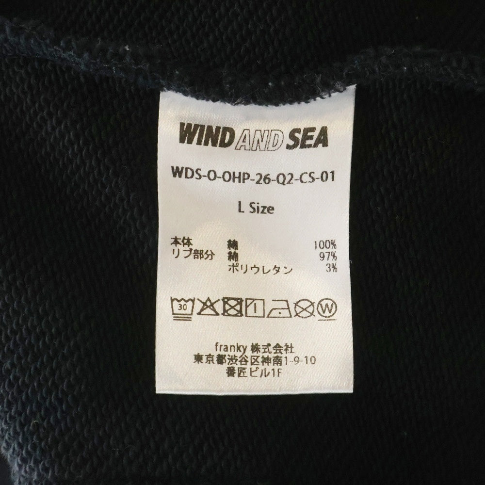 WIND AND SEA(ウィンダンシー) OG LOGO HOODIE SWEATSHIRT ロゴ スウェットプルオーバーパーカー WDS-O-OHP-26-Q2-CS-01 ブラック
