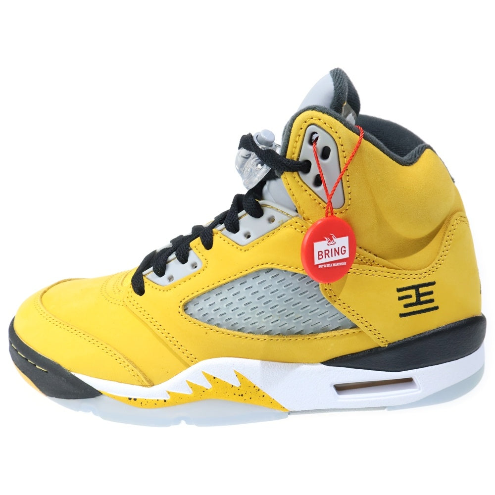 NIKE(ナイキ) AIR JORDAN 5 RETRO T23 IO3372-700 エアジョーダン5 ハイカットスニーカー US6.5/24.5cm イエロー レディース
