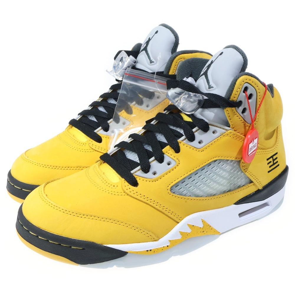 NIKE(ナイキ) AIR JORDAN 5 RETRO T23 IO3372-700 エアジョーダン5 ハイカットスニーカー US6.5/24.5cm イエロー レディース