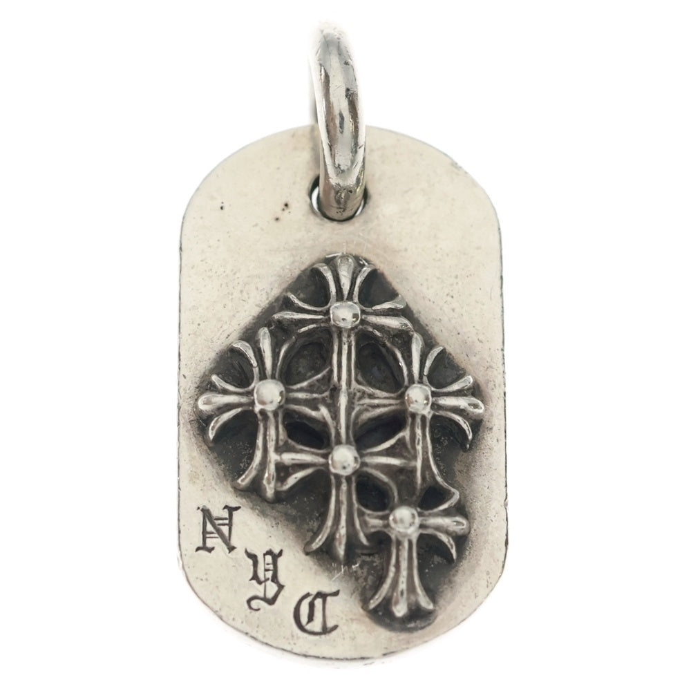 CHROME HEARTS(クロムハーツ) RAISED DOGTAG レイズドドッグタグ NYC限定 ネックレストップ シルバー