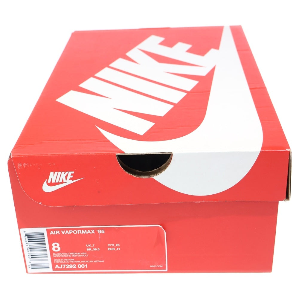 NIKE(ナイキ) AIR VAPORMAX 95 Neon AJ7292-001 エアヴェイパーマックス ネオン ローカットスニーカー グレー/イエロー US8/26.0cm