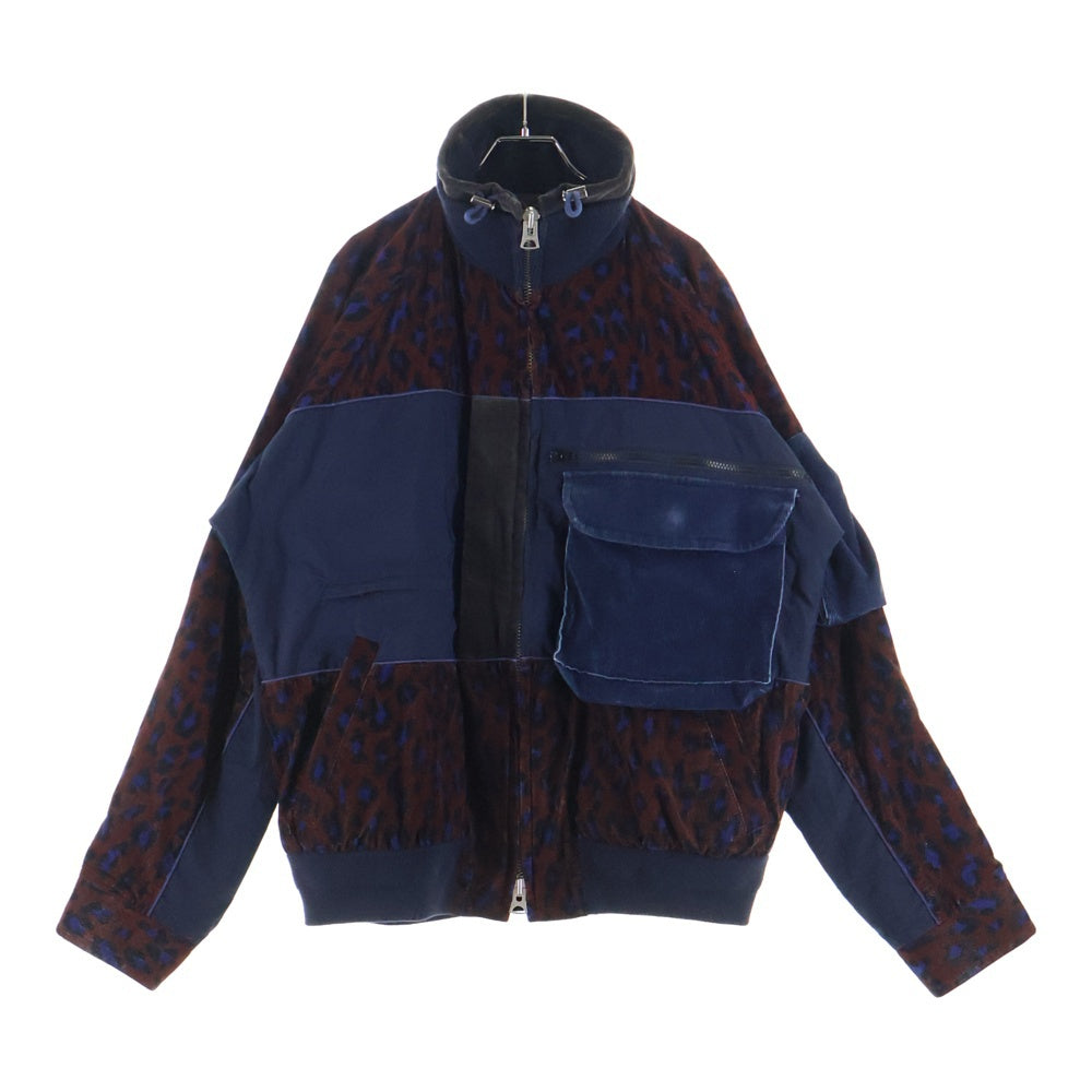 Sacai(サカイ) 19AW レオパードドッキングジャケット 19-02052M ネイビー
