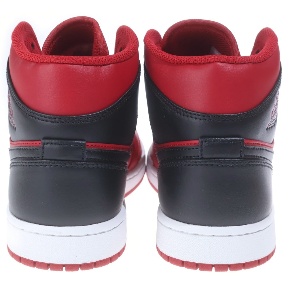 NIKE(ナイキ) AIR JORDAN 1 MID REVERCE BRED 554724-660 エアジョーダン1 ミッド リバースブレッド ミドルカットスニーカー US7/25.0cm ブラック/レッド